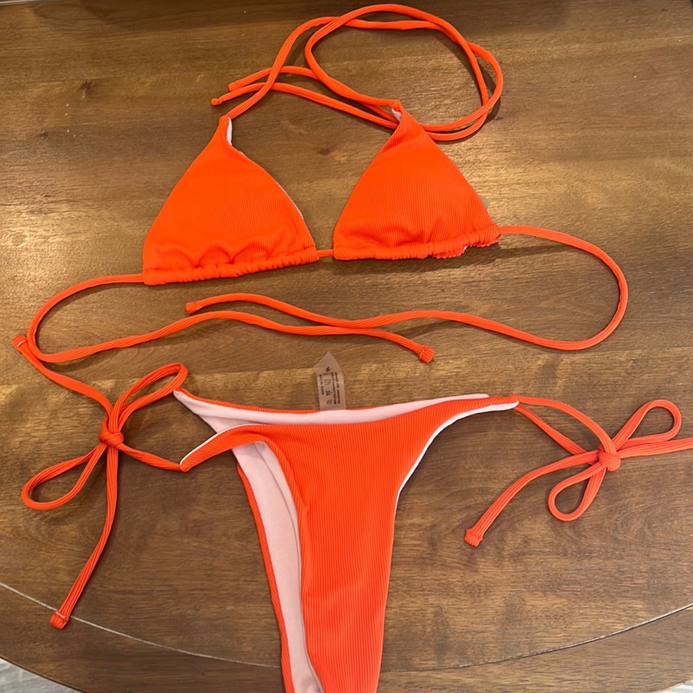 Shein medium orange 2 piece bikini